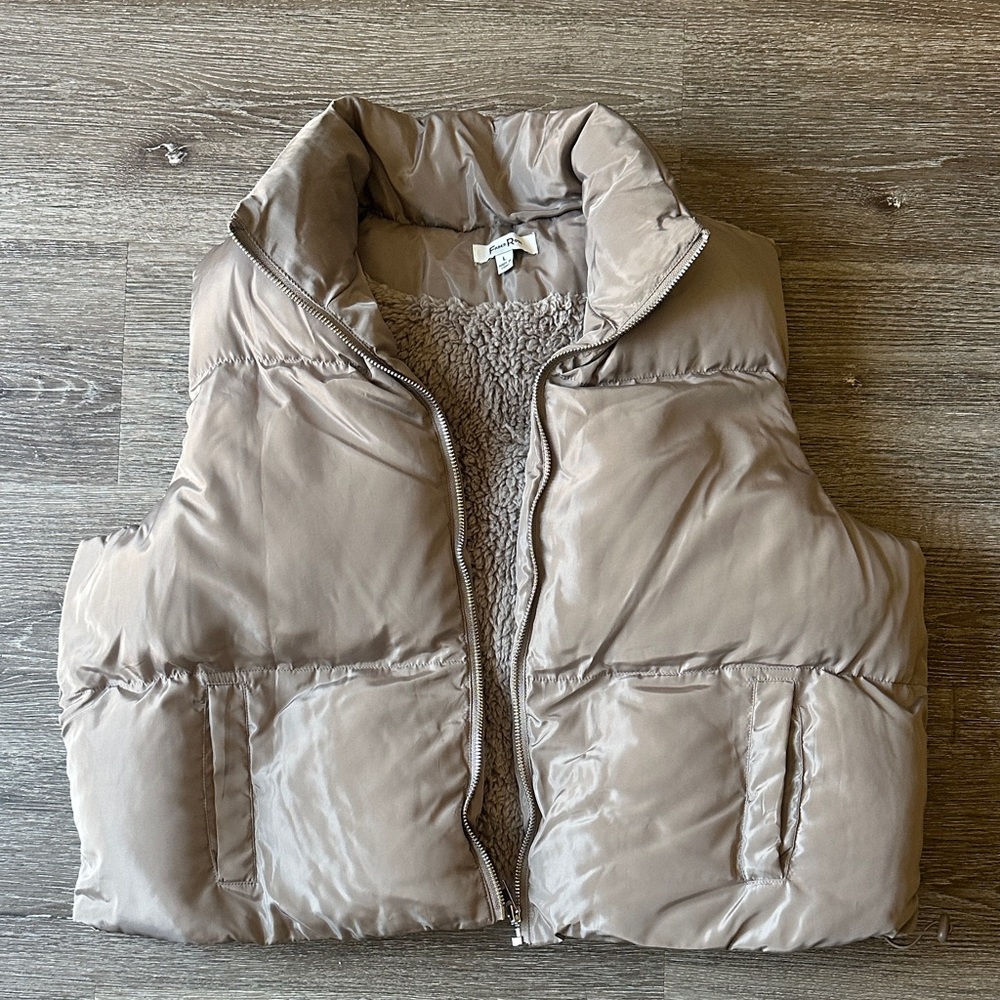 Stylish Tan Puffer Vest